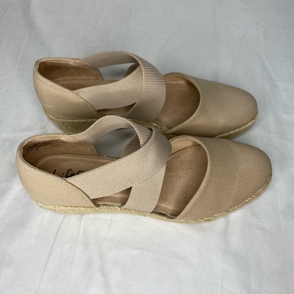 life Stride Velocity Keaton taupe Wedge canvas 9.5w - Picture 6 of 13